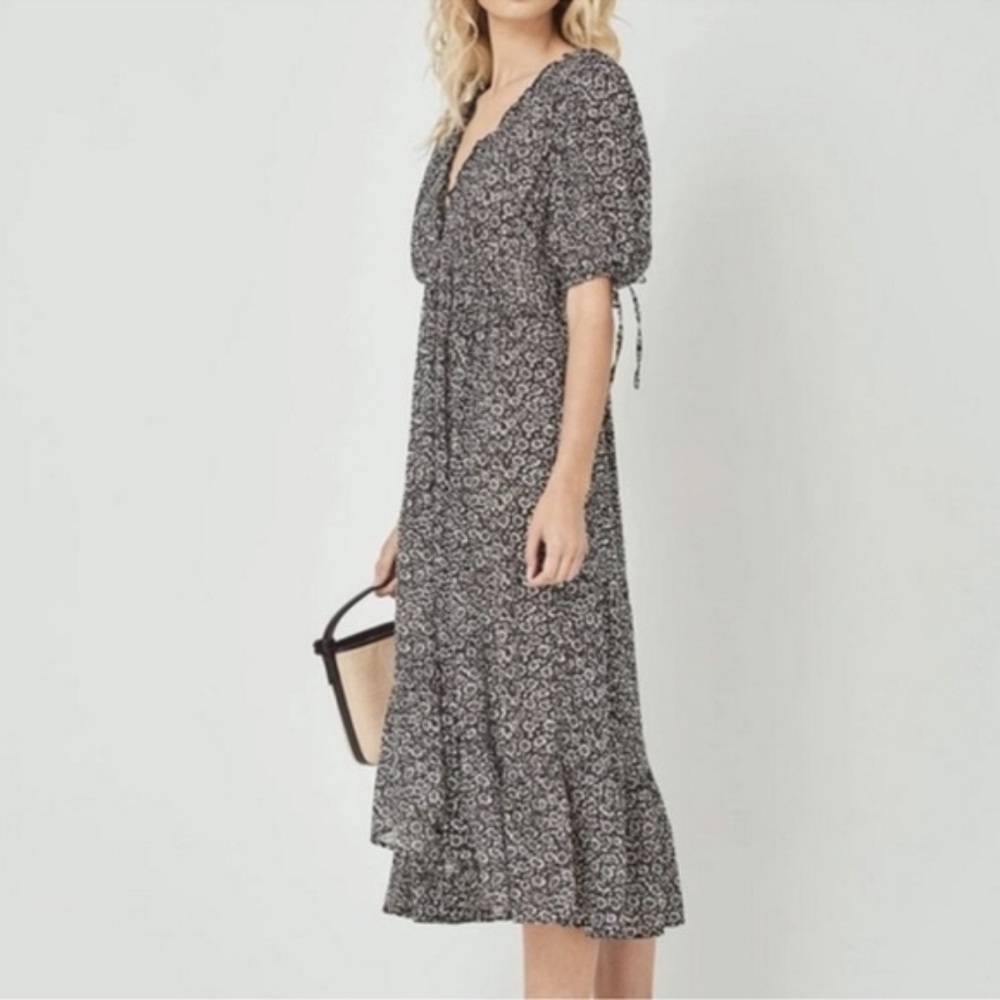 AUGUSTE The Label Marlowe Rye Midi Dress Charcoal  US 8 - Picture 5 of 14